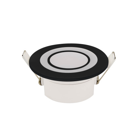 Світлодіодний LED світильник 5W 4200K 350Lm врізний d-82мм чорний круглий