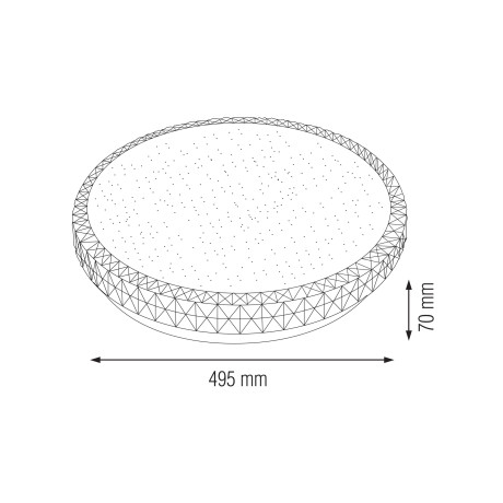 Світлодіодний LED світильник стельовий 48W 4200K 4800lm 490мм круглий білий