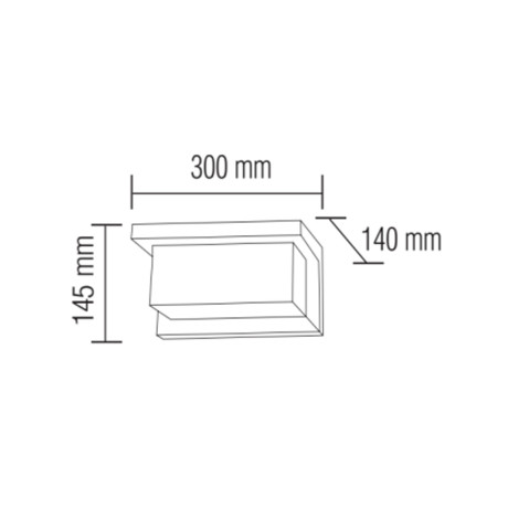 Світлодіодний LED світильник садово-парковий 20W 4200K 1800Lm IP54 настінний чорний