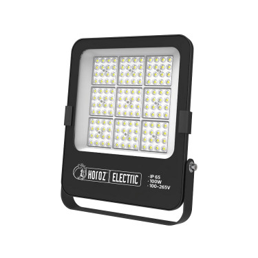 Світлодіодний LED прожектор 100W 6400K 12000Lm IP65 чорний 280х240мм Світлодіодний LED прожектор 100W 6400K 12000Lm IP65 чорний 280х240мм