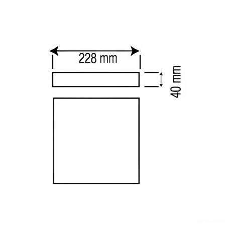 Світлодіодний LED світильник 36W 3CCT 3240Lm 228х40мм чорний квадратний