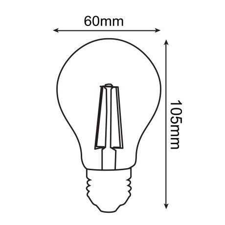 Світлодіодна LED лампа філамент 10W А60 Е27 1200Lm 2700К