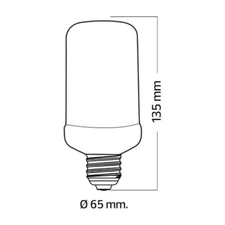 Світлодіодна LED лампа Полум'я 5W Е27 117Lm 1500K