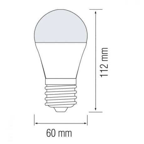 Світлодіодна LED лампа з датчиком руху(5-8м) А60 10W E27 1032Lm 6400K