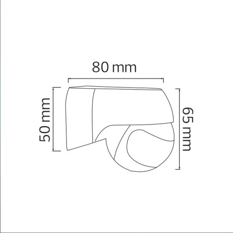 Датчик руху 800W 220-240V IP44 180° білий
