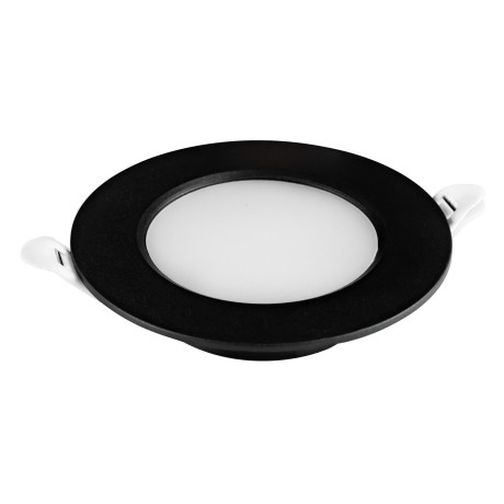Світлодіодний LED світильник 5W 6400K 500Lm врізний d-105,5мм круглий чорний