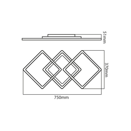 Світлодіодний LED світильник 40W 4000K 2400Lm кольору хром