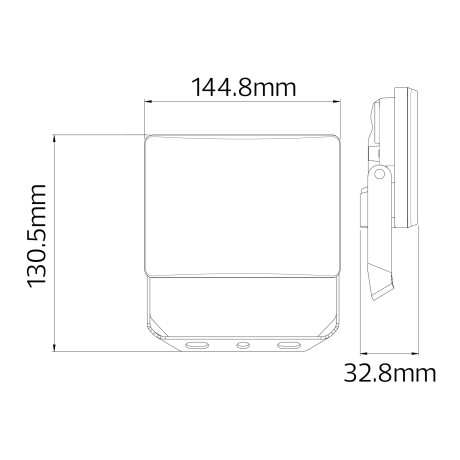 Світлодіодний LED прожектор 30W 6400K 3380Lm IP65 чорний