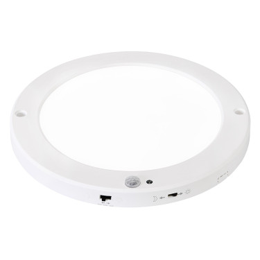 Світлодіодний LED світильник 18W 3ССТ 1530Lm накладний/врізний з датчиком руху 220х23мм білий круглий