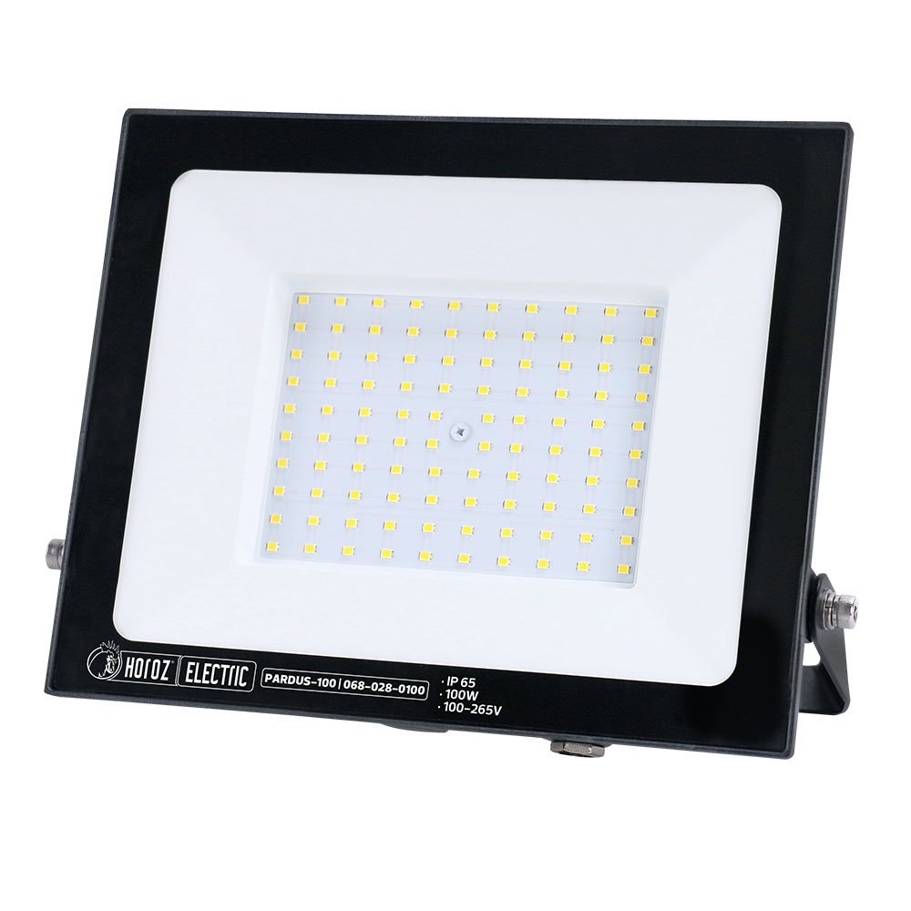 Світлодіодний LED прожектор 100W 6400K 9000Lm IP65 чорний