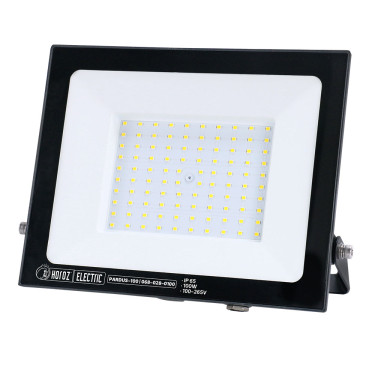 Світлодіодний LED прожектор 100W 6400K 9000Lm IP65 чорний Світлодіодний LED прожектор 100W 6400K 9000Lm IP65 чорний