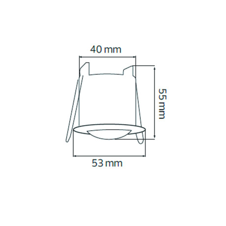 Датчик руху 200W 110-240V IP20 360° 53*55мм вбудований білий