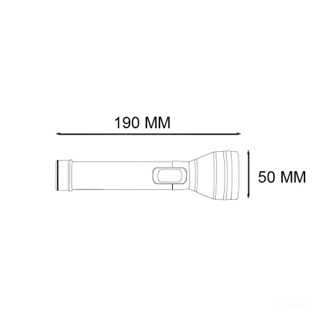 Ліхтарик світлодіодний акумуляторний 3W 240Lm 3.7V 1200 mAh IP20 50х190мм ручний
