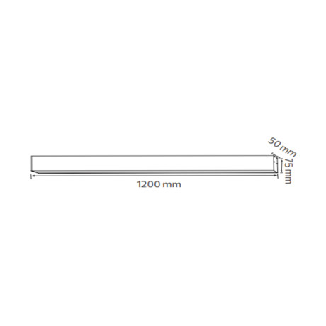 Світлодіодний LED світильник 40W 3CCT 4200Lm 60х1200мм чорний