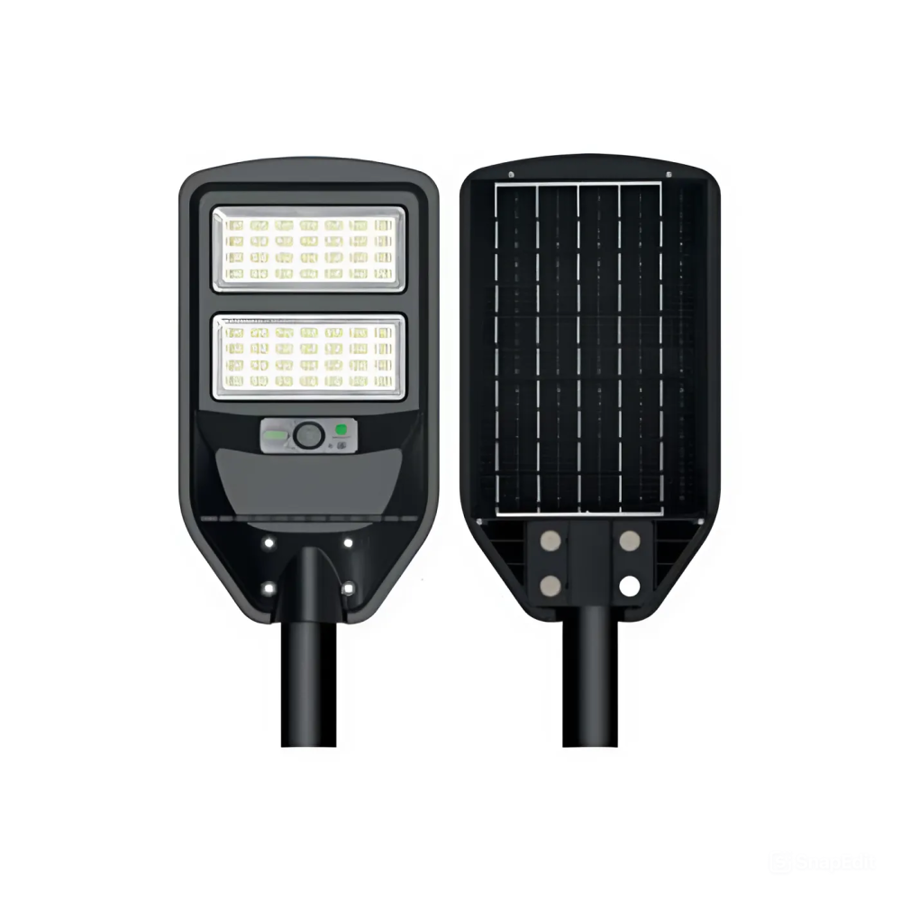 Світлодіодний LED прожектор консольний з датчиком руху на сонячній панелі 100W 6400K 1150Lm чорний