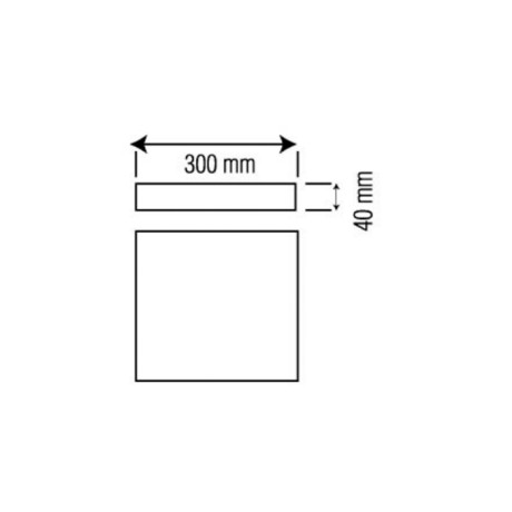 Світлодіодний LED світильник 48W 3CCT 4320Lm 300х40мм чорний квадратний