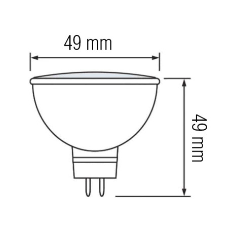 Світлодіодна LED лампа MR16 4W G5.3 250Lm 6400K
