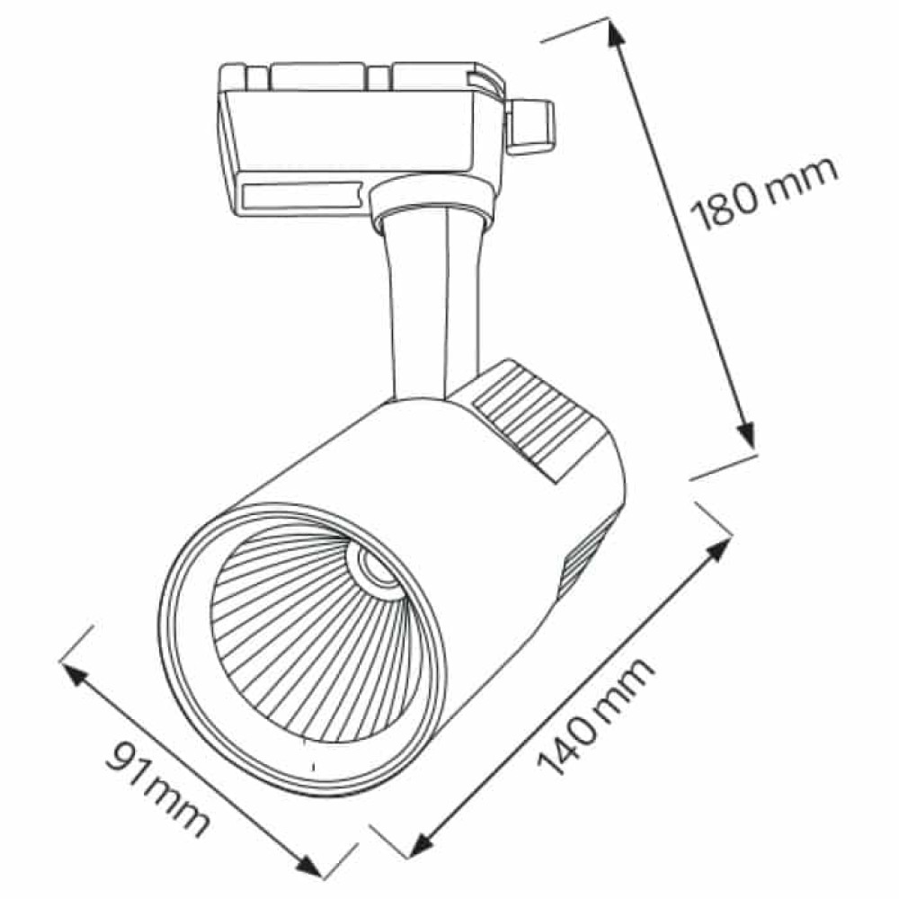 Світлодіодний LED світильник трековий COB LED 36W 4200K 2880Lm білий Світлодіодний LED світильник трековий COB LED 36W 4200K 2880Lm білий