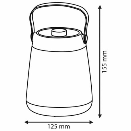Ліхтарик світлодіодний акумуляторний 15W 160-550Lm IP20 125х155мм настільний голубий