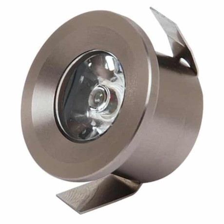 Світлодіодний LED світильник врізний 1W 4200K 80Lm 33мм круглий матовий хром