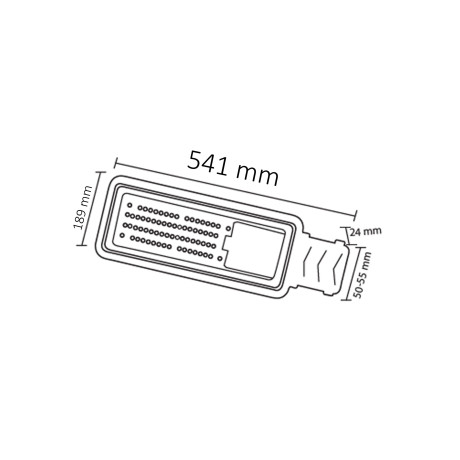 Світлодіодний LED прожектор консольний 150W 6400K 17600Lm IP65 541x189мм чорний