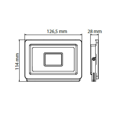 Світлодіодний LED прожектор 20W 6400K 1800Lm IP65 чорний