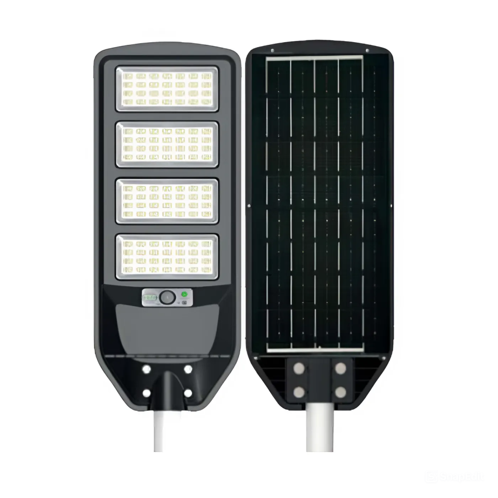 Світлодіодний LED прожектор консольний з датчиком руху на сонячній панелі 200W 6400K 1900Lm чорний