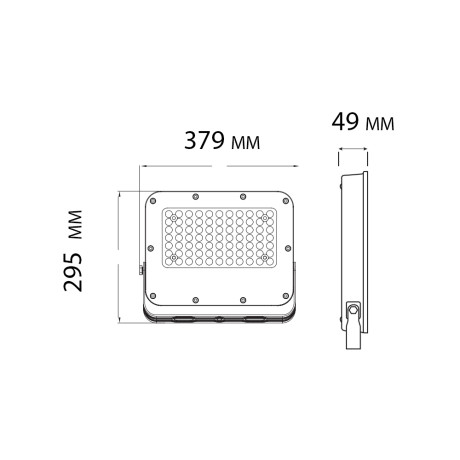 Світлодіодний LED прожектор 300W 3CCT 39000Lm IP65 сірий