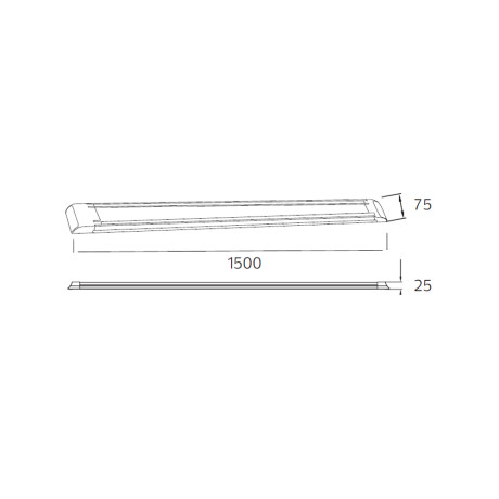 Світлодіодний LED світильник лінійний 80W 7000К 8720Lm 1200мм білий
