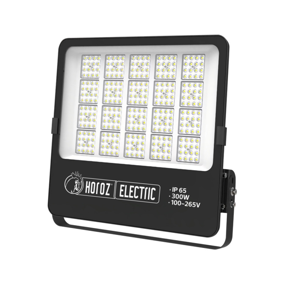 Світлодіодний LED прожектор 300W 6400K 36000Lm IP65 чорний 425х445мм