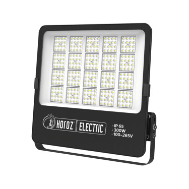 Світлодіодний LED прожектор 300W 6400K 36000Lm IP65 чорний 425х445мм