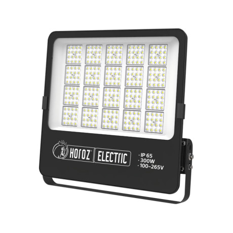 Світлодіодний LED прожектор 300W 6400K 36000Lm IP65 чорний 425х445мм