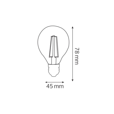 Світлодіодна LED лампа філамент 6W шарік Е27 700Lm 4200К