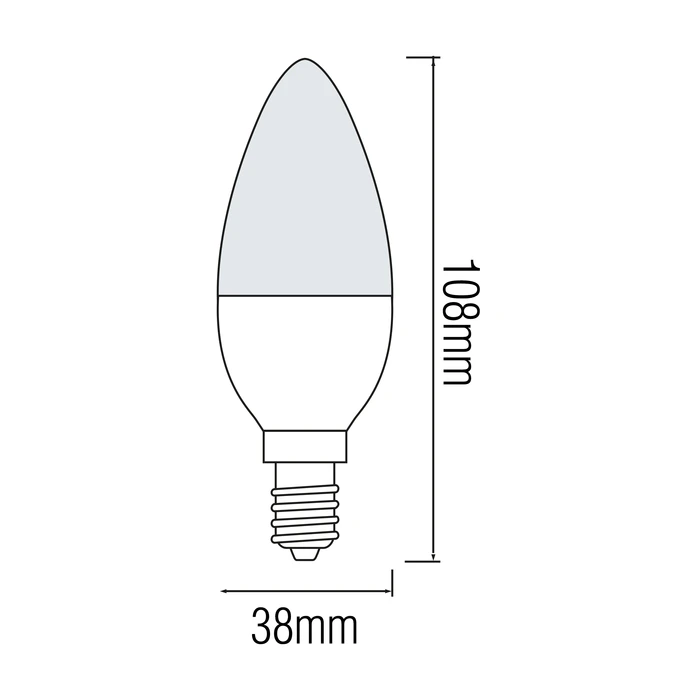 Світлодіодна LED лампа свічка 10W E14 1000Lm 6400K