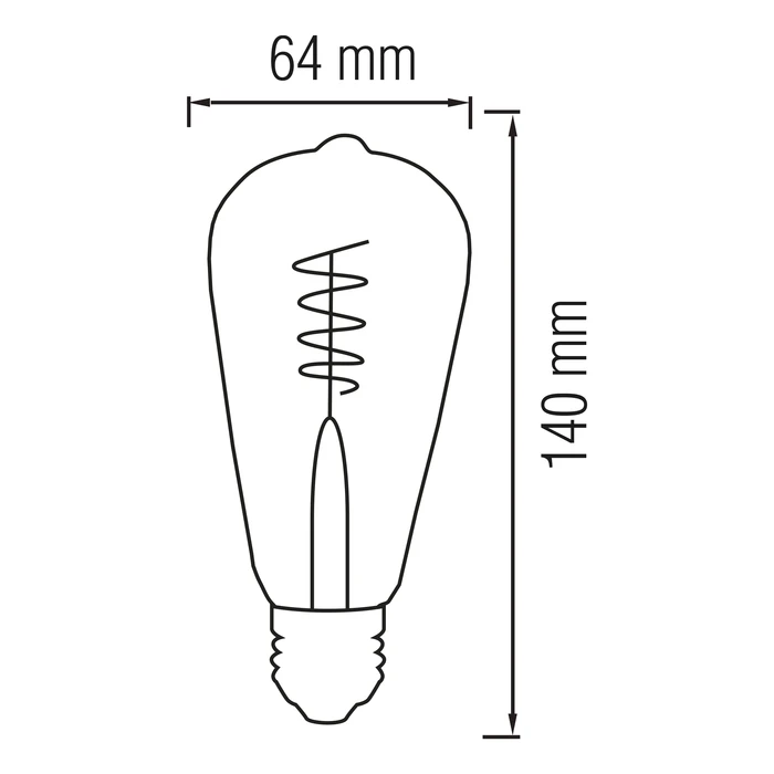 Світлодіодна LED лампа філамент Вінтаж-S 6W Е27 550Lm 2000К