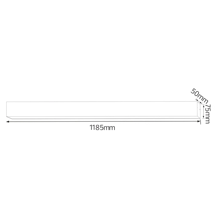Світлодіодний LED світильник 40W 4000K 4200Lm 50х1185мм білий