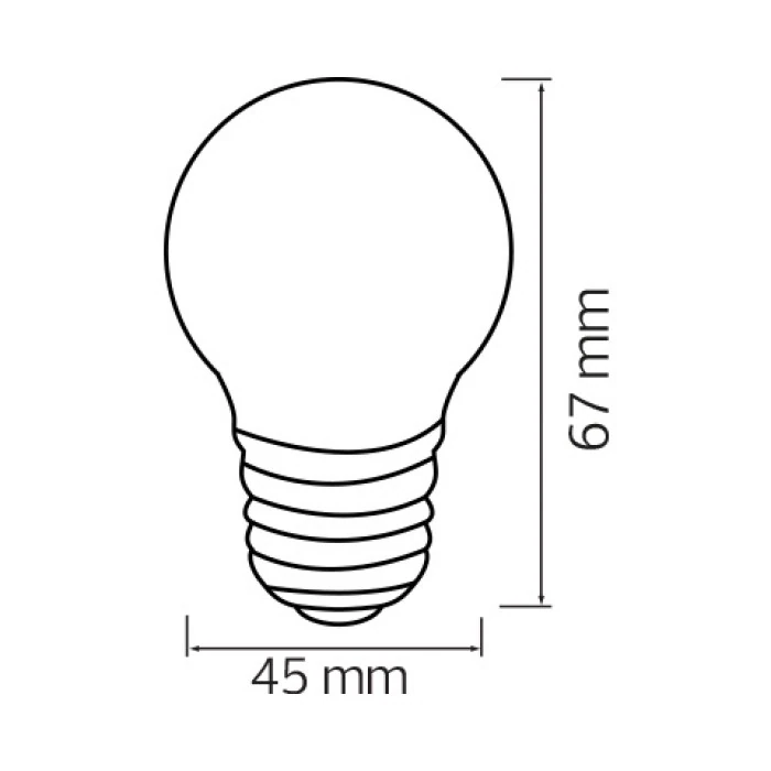 Світлодіодна LED лампа шарік 1W E27 34Lm