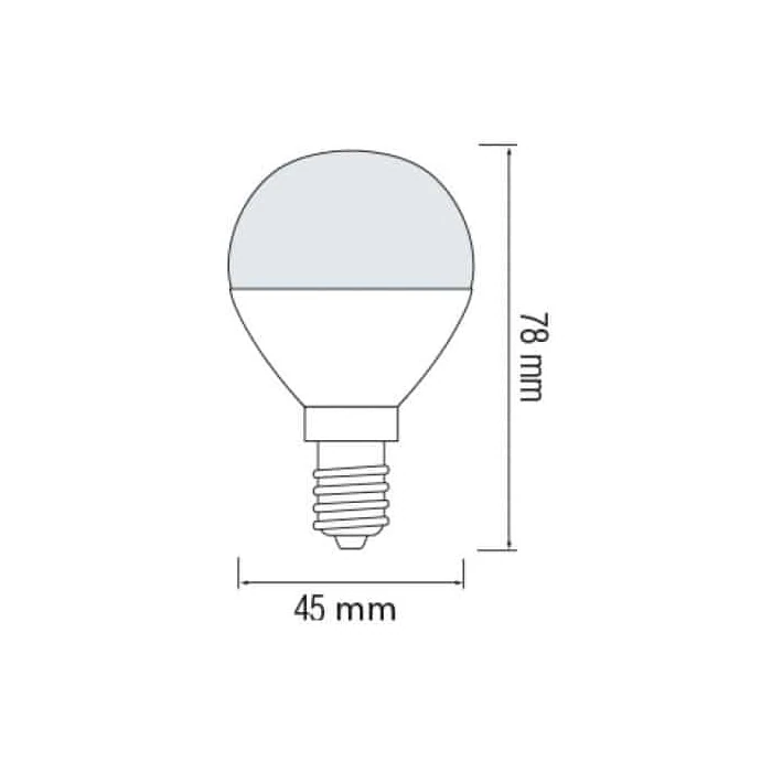Світлодіодна LED лампа шарік 6W Е14 480Lm 6400K