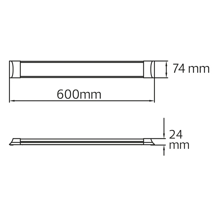 Світлодіодний LED світильник лінійний 18W 4200К 1135Lm 600мм білий