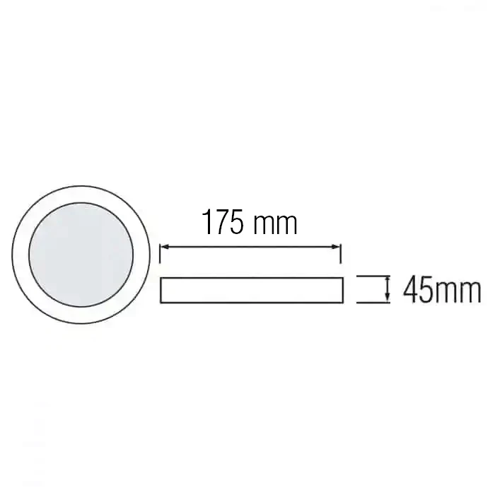 Світлодіодний LED світильник 24W 4200K 2280Lm 175х45мм білий круглий