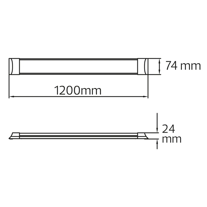 Світлодіодний LED світильник лінійний 36W 6400К 2269Lm 1200мм білий