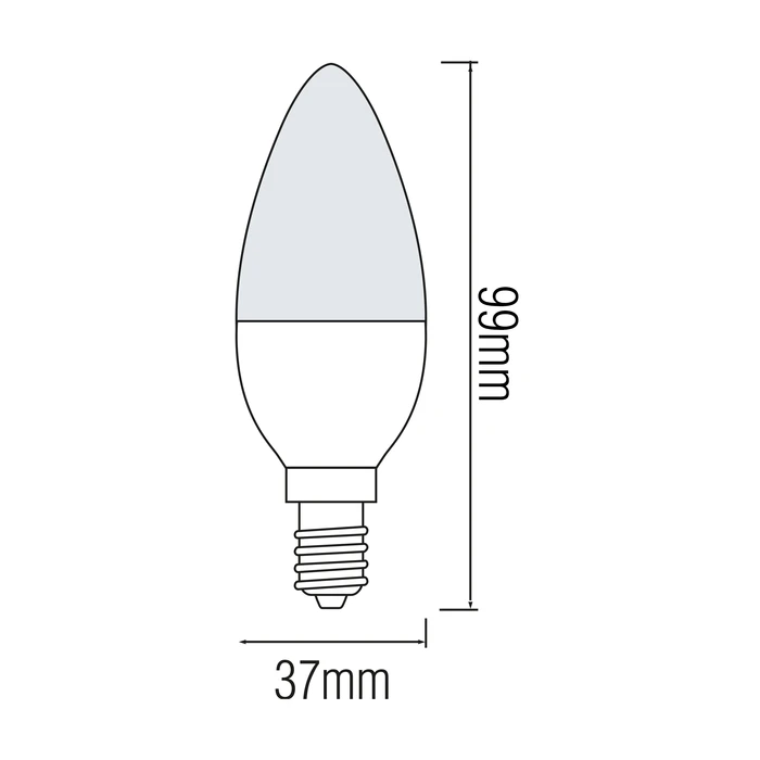 Світлодіодна LED лампа свічка 6W E14 480Lm 4200K