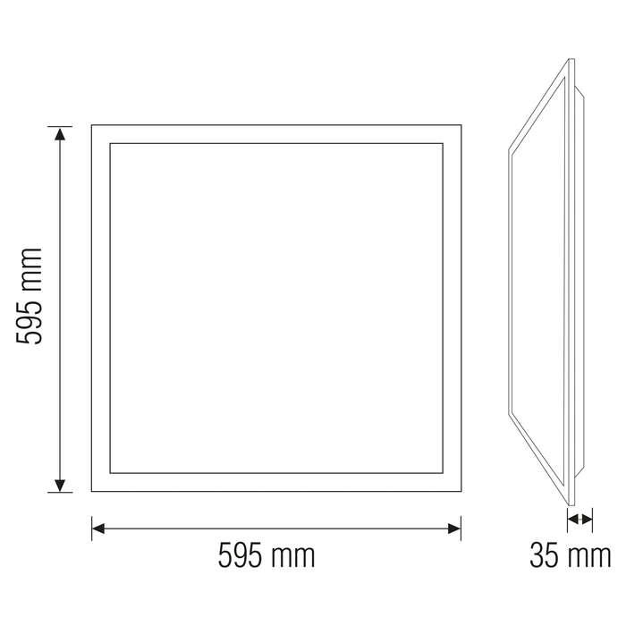 Світлодіодна LED панель 45W 4200K 3375Lm врізна 595x595x35мм біла Світлодіодна LED панель 45W 4200K 3375Lm врізна 595x595x35мм біла