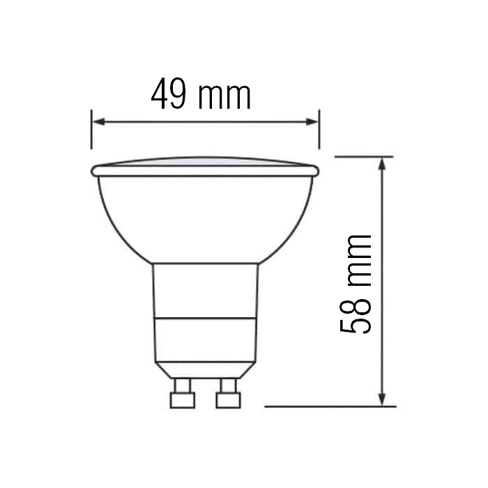 Світлодіодна LED лампа MR16 8W GU10 610Lm 3000K
