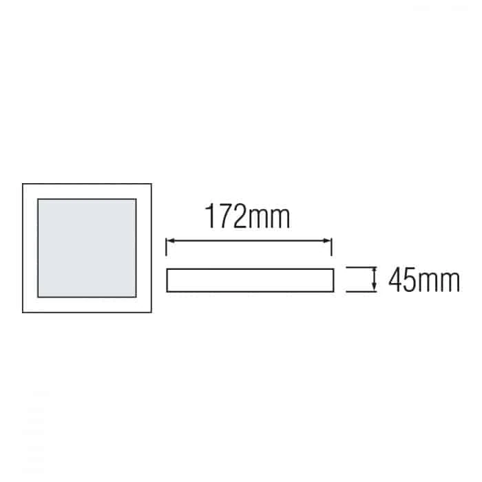 Світлодіодний LED світильник 24W 4200K 2280Lm 172х45мм білий квадратний